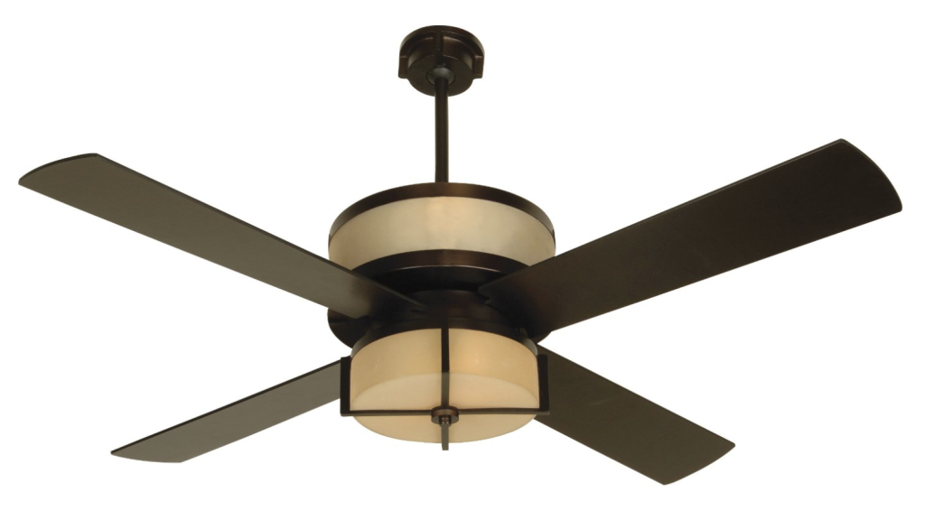 Craftmade MO56OB4 Midoro Ceiling Fan with Light, 56%22 Span, Oiled Bronze