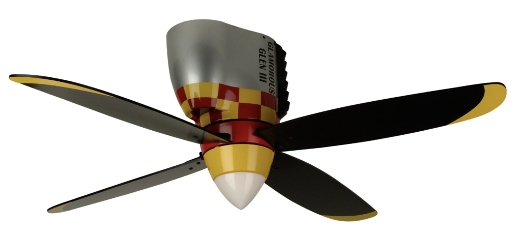 Craftmade WB448GG4, Warplanes Glamorous Glen Flush Mount Kids 48%22 Ceiling Fan with Light