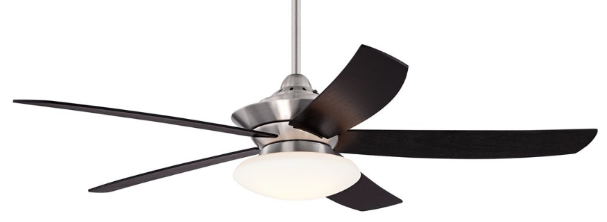 Casa Rogue Espresso - Brushed Nickel Ceiling Fan - 52-inch - Industrial Commercial Fan