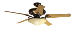 Hunter 23298 Rainier 2-Light 60-Inch Five-Blade Ceiling Fan with Frosted Globe, Amber Bronze, remote control