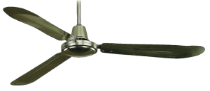 Royal Pacific 1091BA Industrial Fan 3-Blade 56-Inch Ceiling Fan, Brushed Aluminum