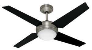 Hunter 21585 Sonic 52-Inch Brushed Nickel Ceiling Fan with Light Kit and Remote