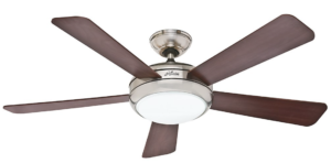 Hunter Fan Company 59052 Contemporary Palermo Ceiling Fan with Five Cherry:Maple Blades, 52-Inch, Brushed Nickel